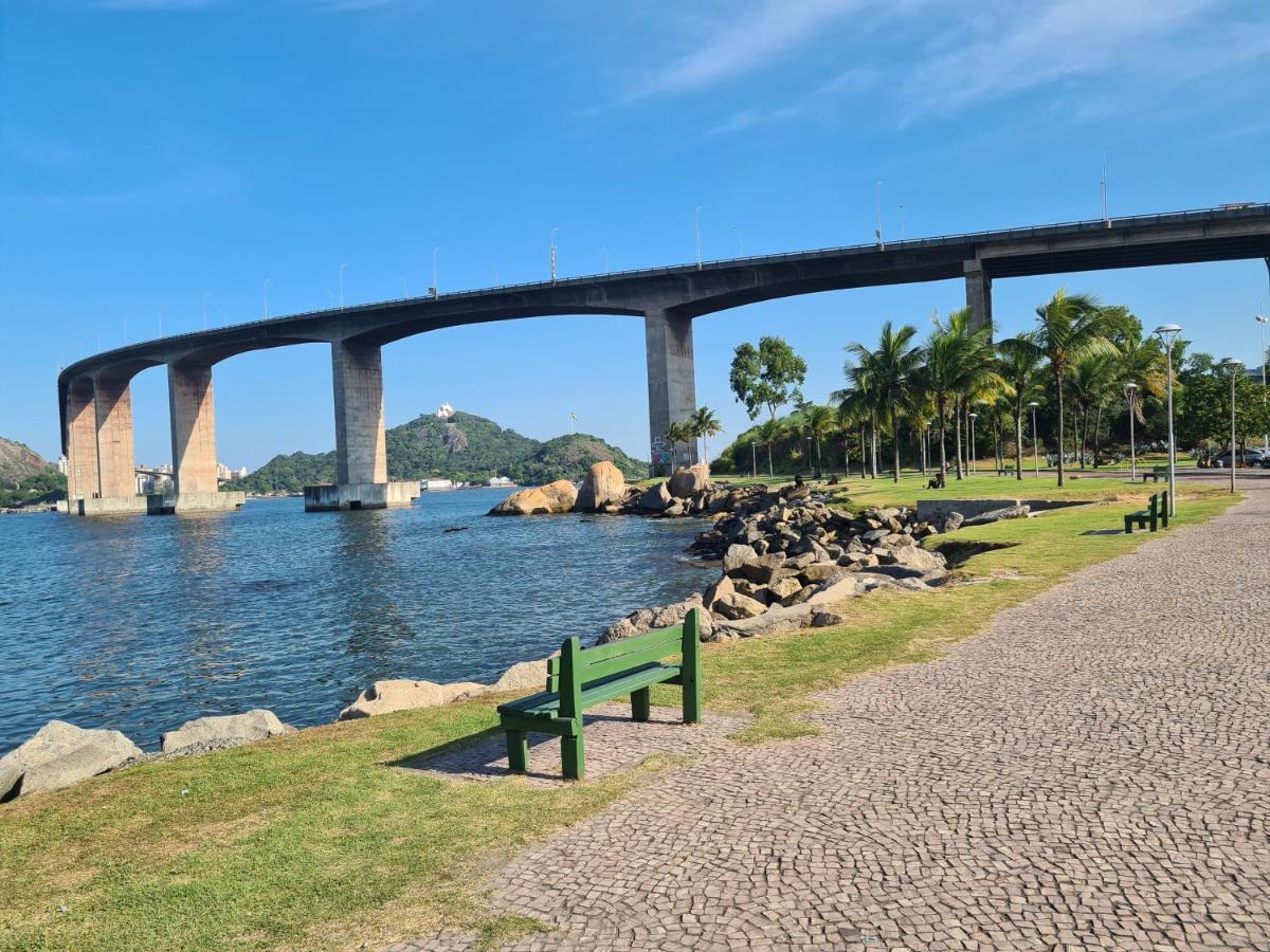 Flat Pasárgada 712, Free Bikes, pé na praia Vila Velha  Kültér fotó
