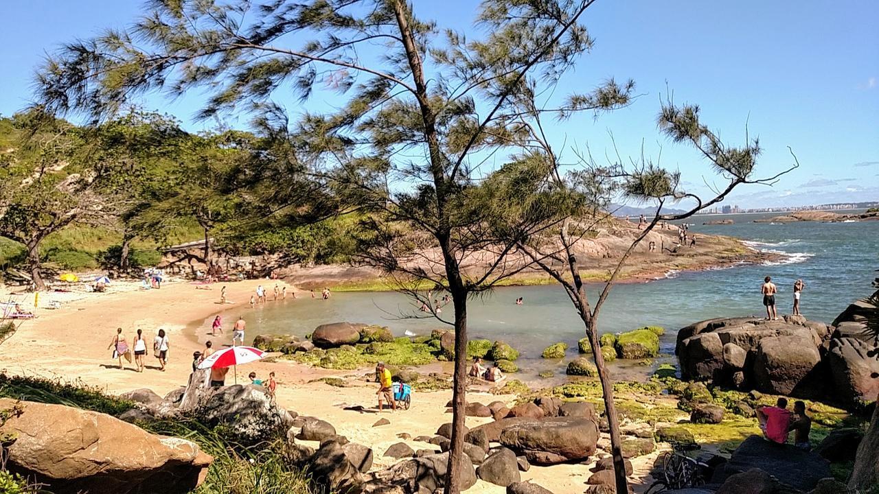 Flat Pasárgada 712, Free Bikes, pé na praia Vila Velha  Kültér fotó
